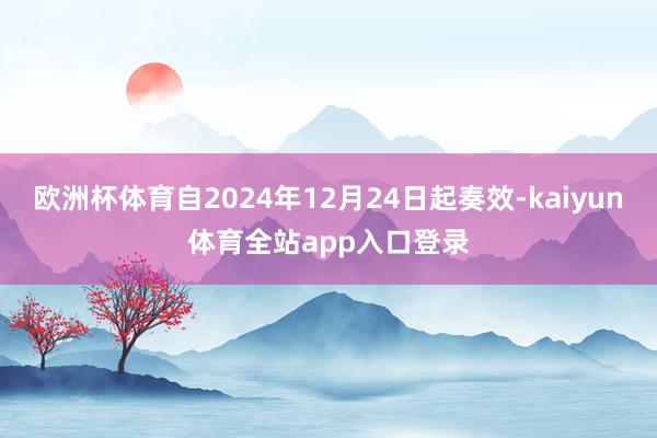 欧洲杯体育自2024年12月24日起奏效-kaiyun体育全站app入口登录