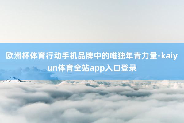 欧洲杯体育行动手机品牌中的唯独年青力量-kaiyun体育全站app入口登录